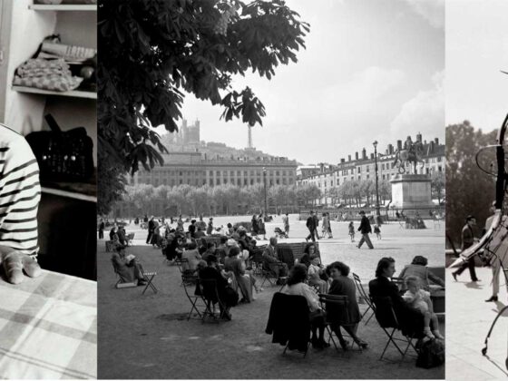 De gauche à droite : Les pains de Picasso, Vallauris, 1952 (Atelier Robert Doisneau - Place Bellecour, Lyon 1950 (Atelier Robert Doisneau) - Tinguely, portrait de l'artiste, Paris 1959 (Robert Doisneau Gamma Rapho)